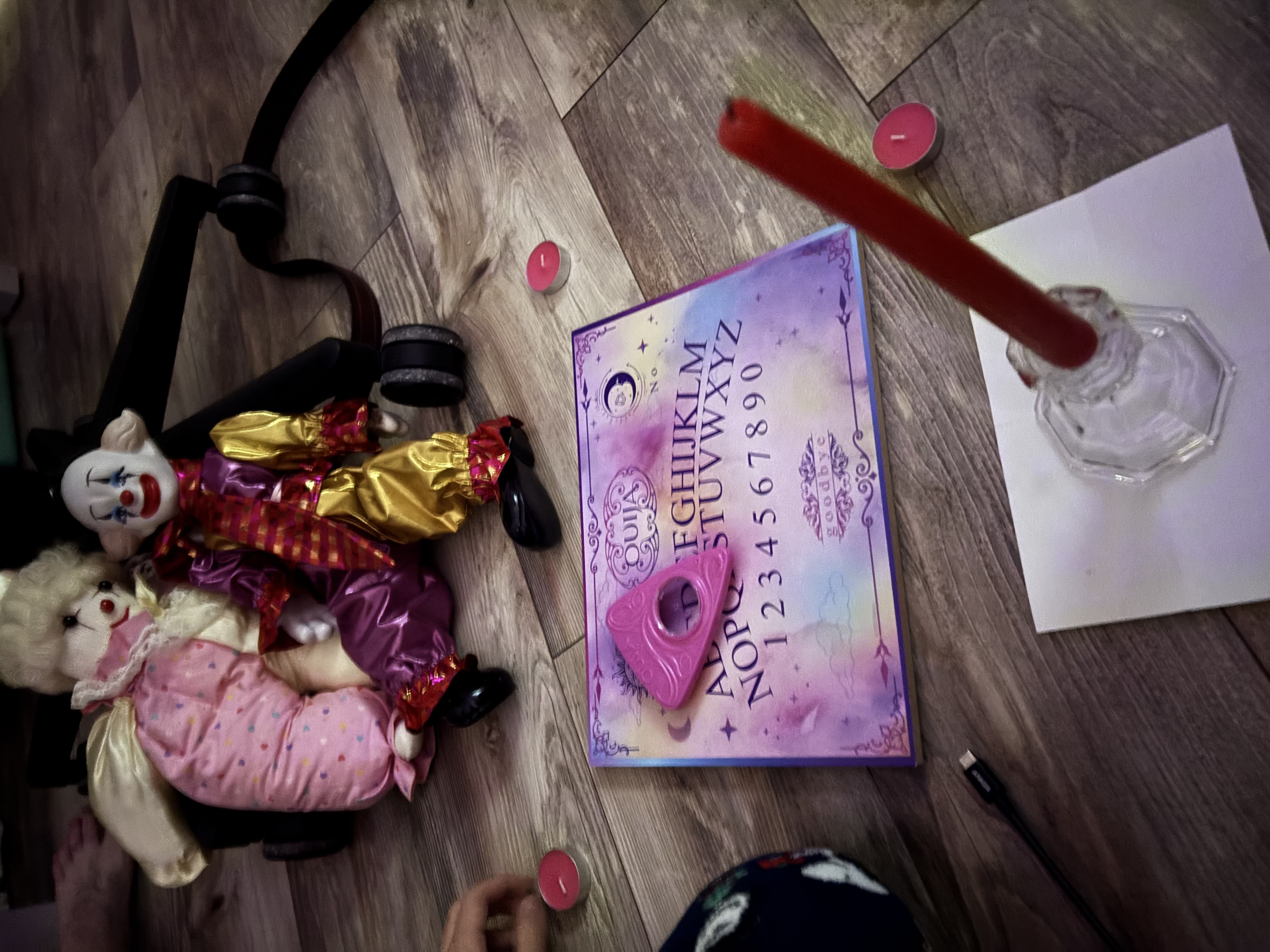 clowns and a ouija board
